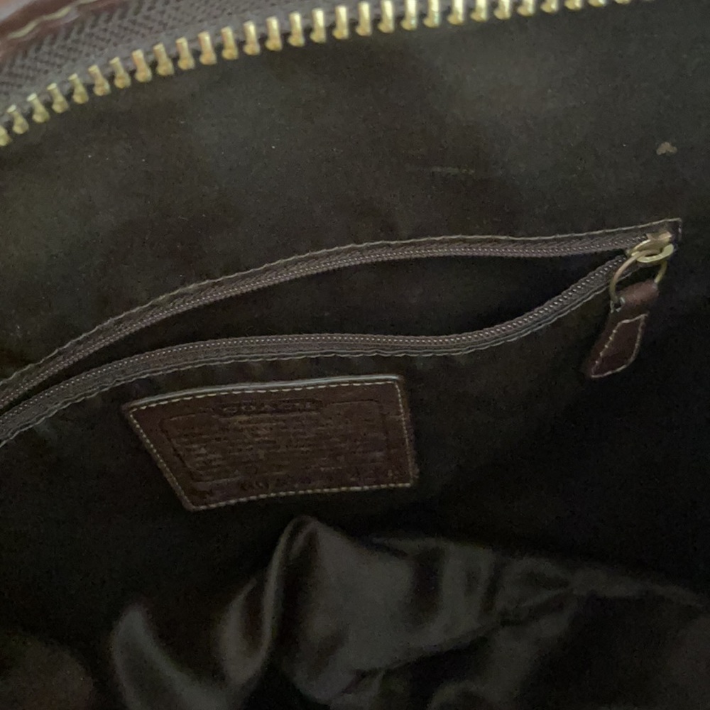 COACH canvas/leather shoulder/crossbody purse - Picture 7 of 11